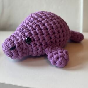 *Pre-Made Plushie* The Woobles Extra Squeezy Phyllis the Manatee (Discounted)